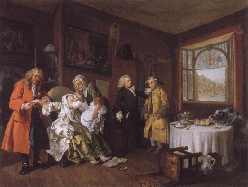 William Hogarth Marriage a la mode VI The Lady-s Death Spain oil painting art